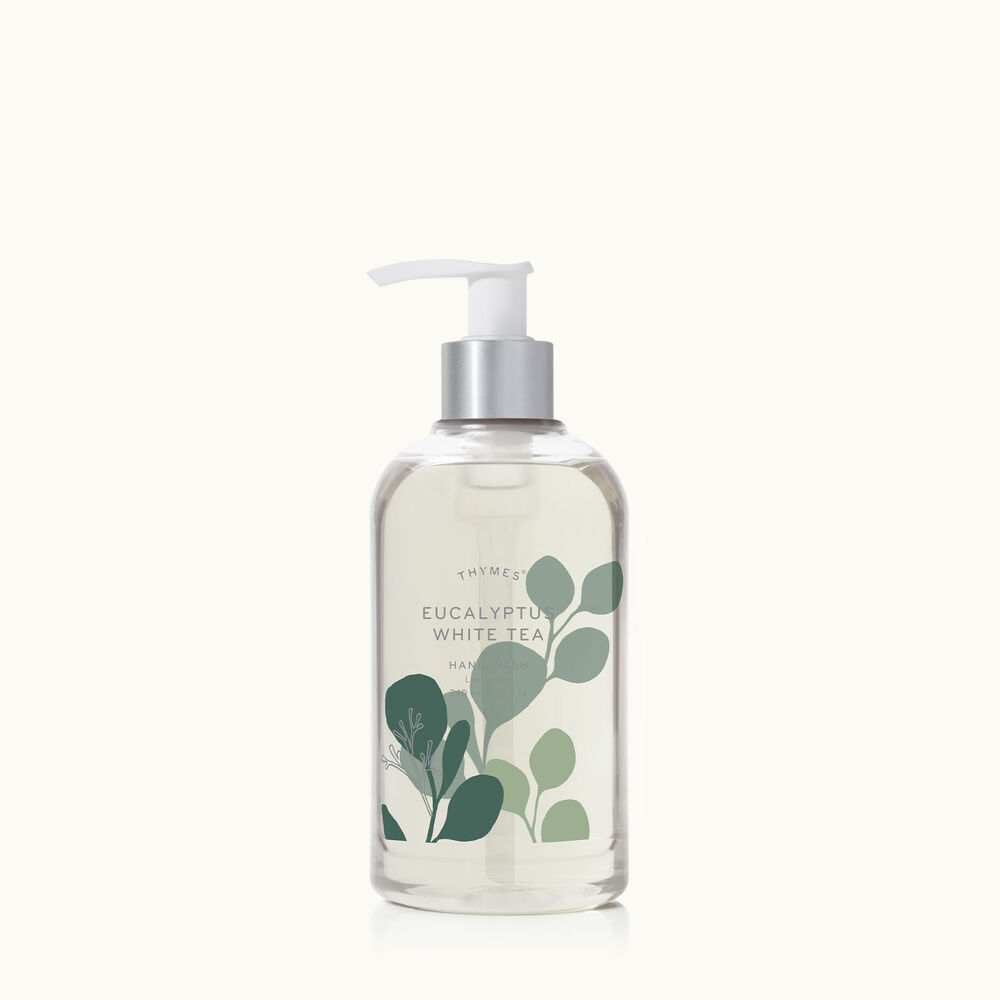 Thymes Eucalyptus White Tea Hand Wash cleanses hands and washed germs away image number 0